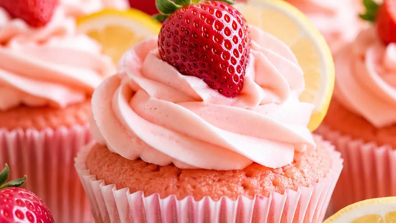 Strawberry Lemonade Cupcakes