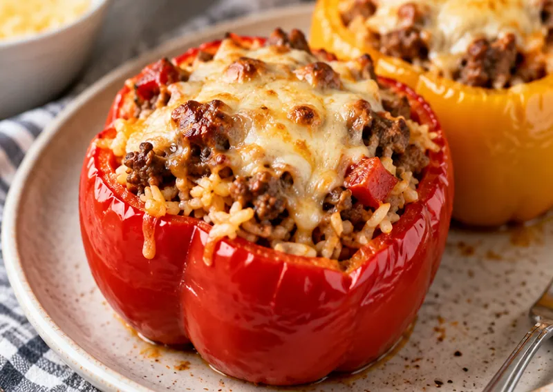 Stuffed Bell Peppers Recipe, ready to serve
