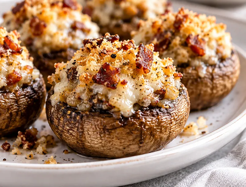 Stuffed Mushrooms Recipe, ready to serve