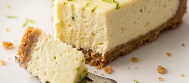 Key Lime Cheesecake, ready to serve