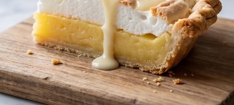 Lemon Pie with Condensed Milk, ready to serve