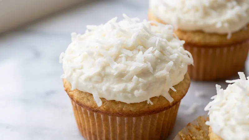 Mini Coconut Cupcakes