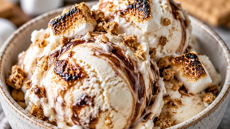 Toasted Marshmallow Swirl Ice Cream
