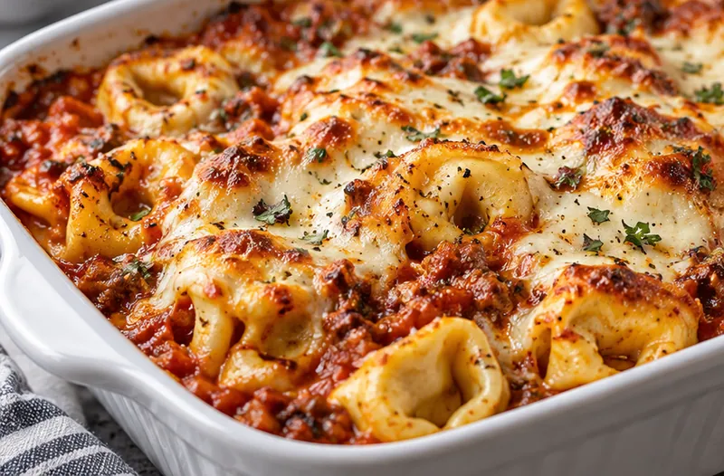 Tortellini al Forno, ready to serve