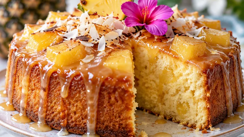 Tropical Glazed Pineapple Cake Recipe