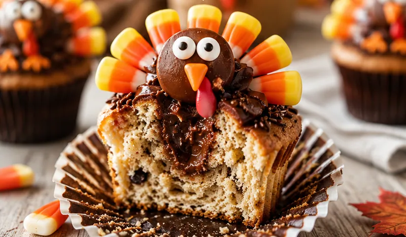 Turkey Cupcakes Recipe, ready to serve