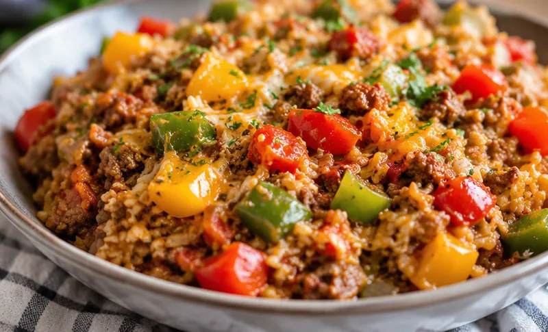 Unstuffed Peppers Recipe, ready to serve