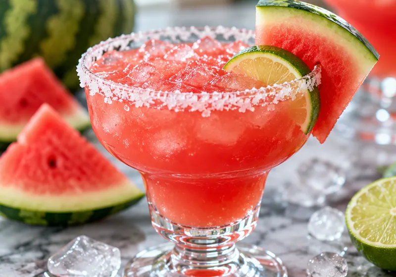 Watermelon Margarita, ready to serve