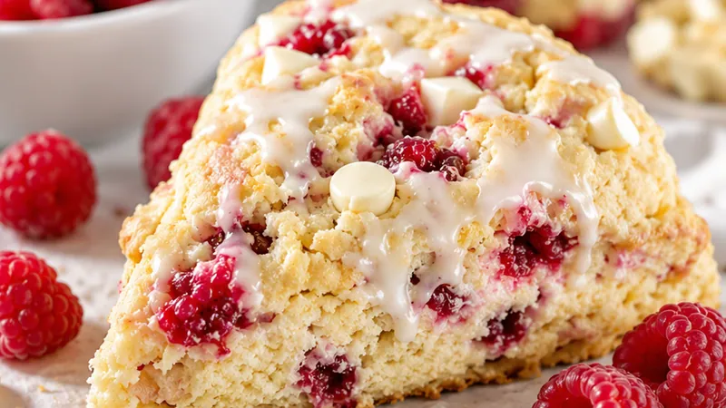 White Chocolate Raspberry Scones
