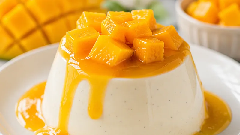 Yogurt Panna Cotta with Fresh Fruit Compote